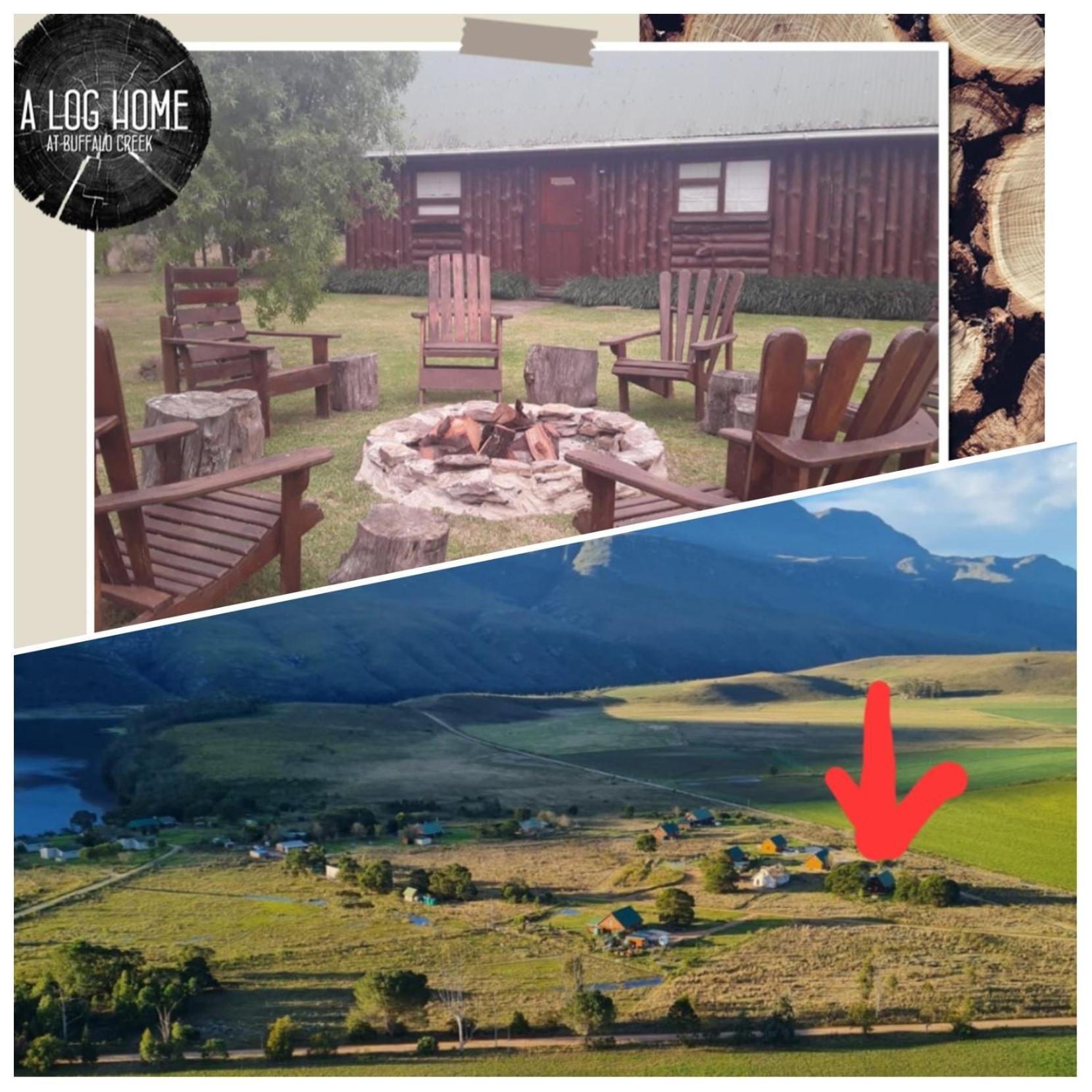 A Log Home At Buffalo Creek Buffeljagsrivier Exterior foto